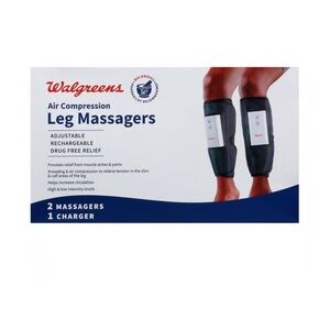Adjustable Air Compression Leg Massagers - Black
